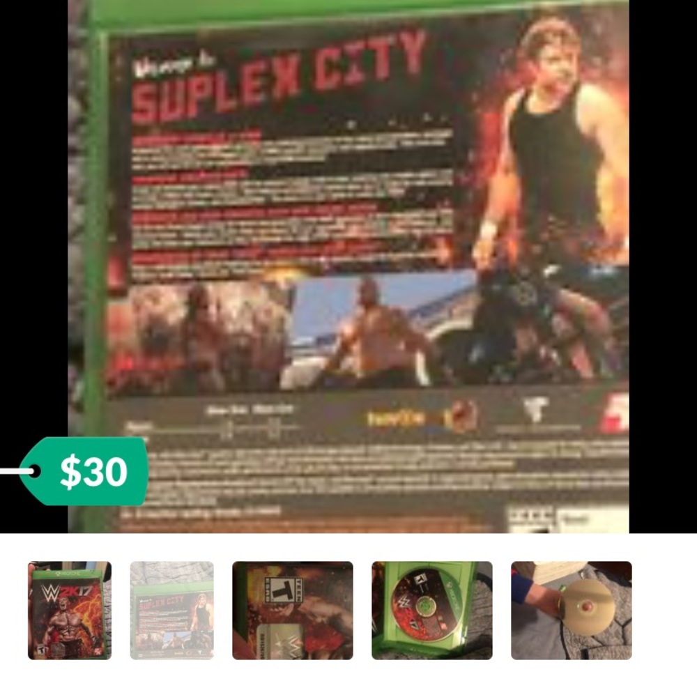 I am selling a video game it’s a wrestling game